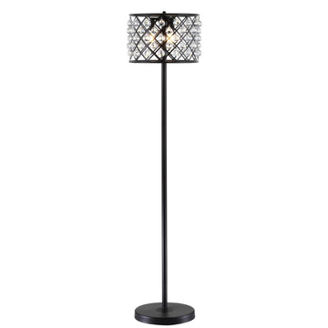 Elizabeth 60" Crystal/Metal LED Floor Lamp - JONATHAN Y